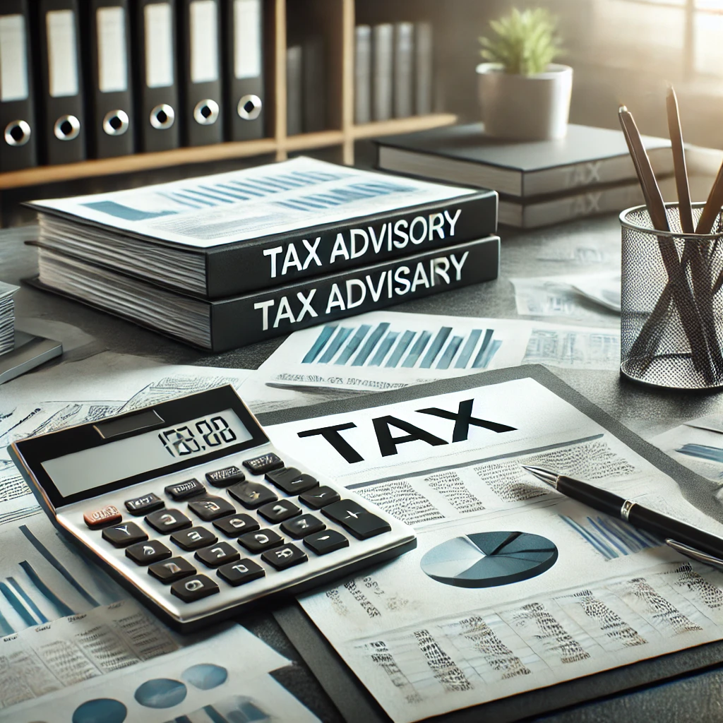 Escena de oficina profesional para asesoría fiscal y planificación financiera eficiente