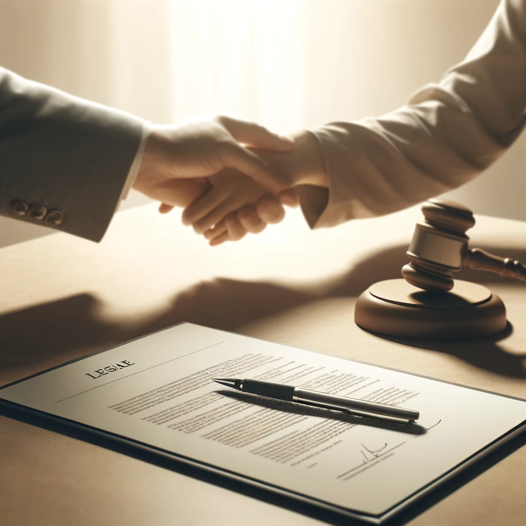 Personas alcanzando un acuerdo legal a través de la mediación