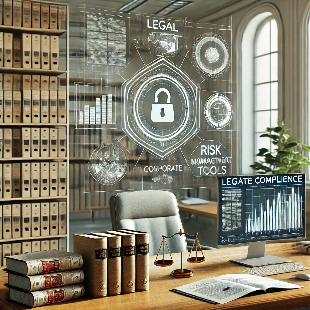 Oficina corporativa representando cumplimiento legal y prevención de delitos corporativos